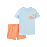 Ensemble t-shirt et short crabe garçon