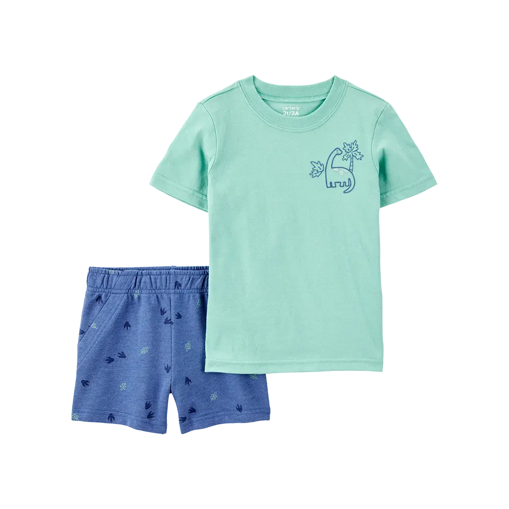 Ensemble t-shirt et short dinosaure garçon (2-5 ans)