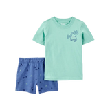 Ensemble t-shirt et short dinosaure garçon (2-5 ans)