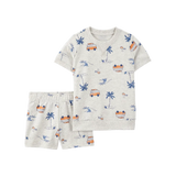 Ensemble t-shirt et short garçon - Plage