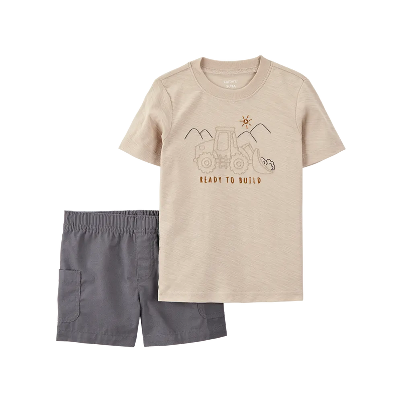 T-shirt & Short Garçon Carter's - Construction