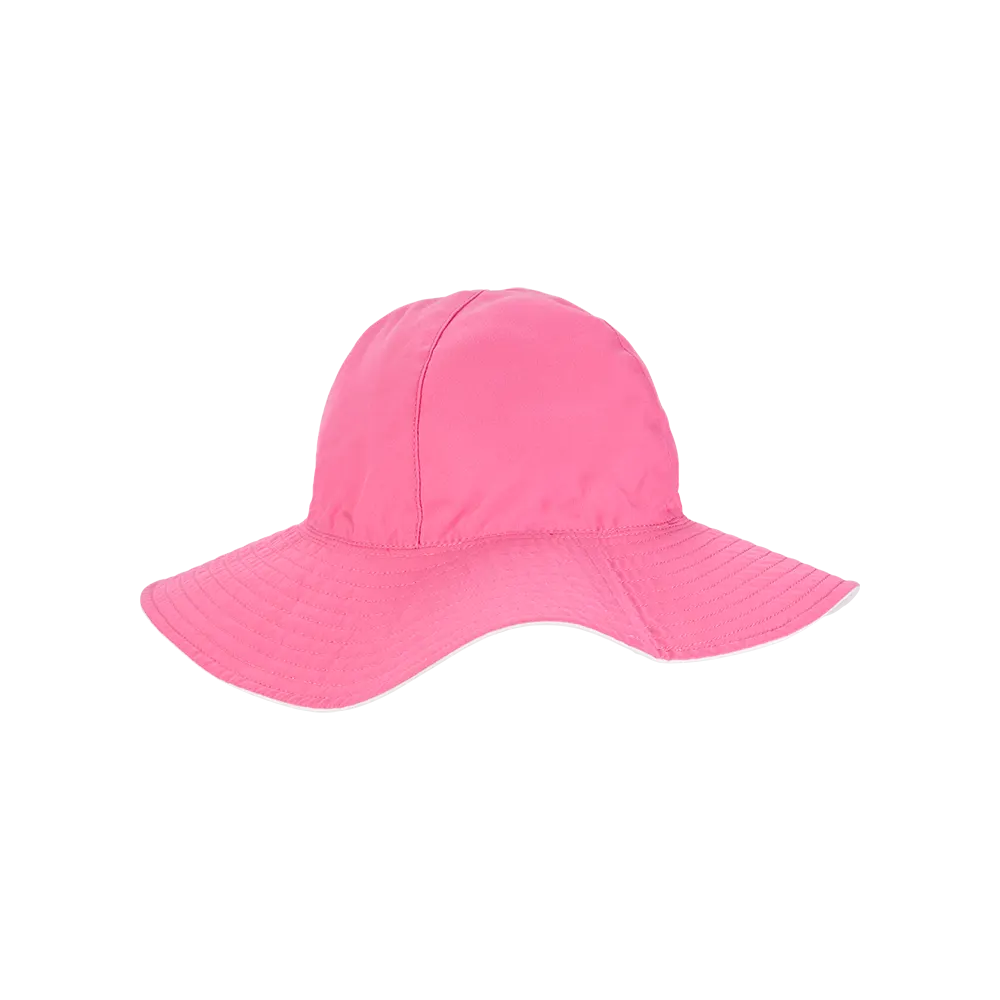 Chapeau de bain réversible fille - Rose/Blanc