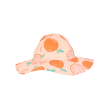 Chapeau de bain réversible imprimé orange fille