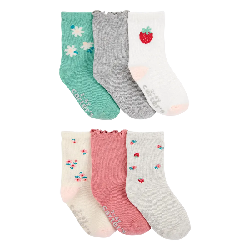 Carter's Girl's 6-Pack Floral Socks