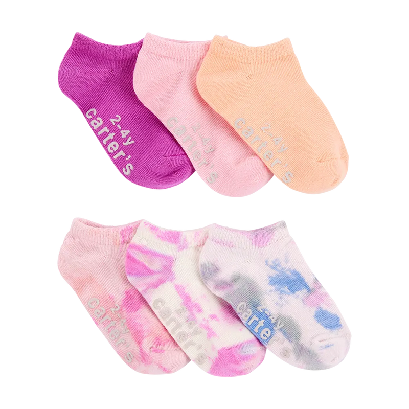 Carter's Girl's 6-Pack Tie-Dye Ankle Socks