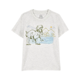 T-shirt dinosaure à manches courtes garçon - Gris