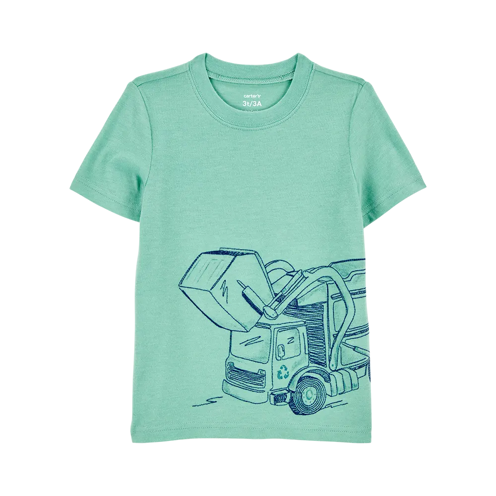 Carter's Boy's Graphic T-shirt - Green Construction