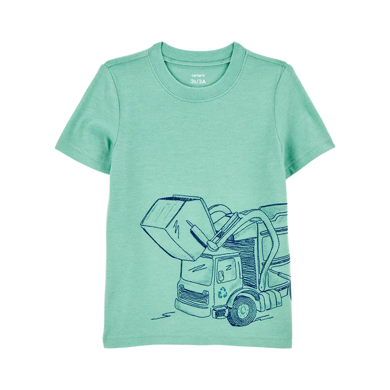 T-shirt Graphique Garçon Carter's - Vert Chantier