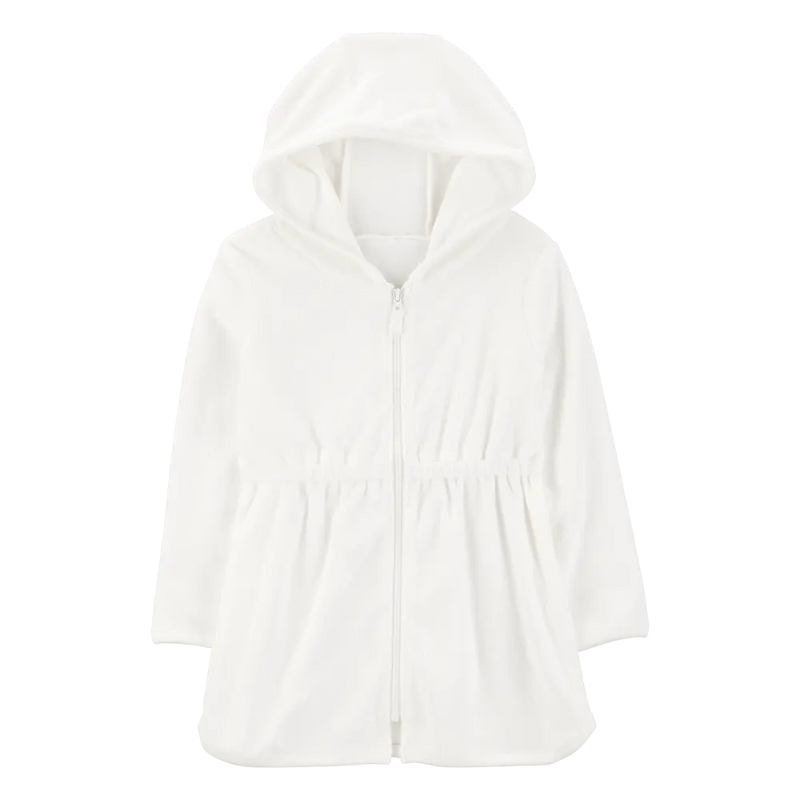 Salida de baño con capucha para niña Carter's - Blanco