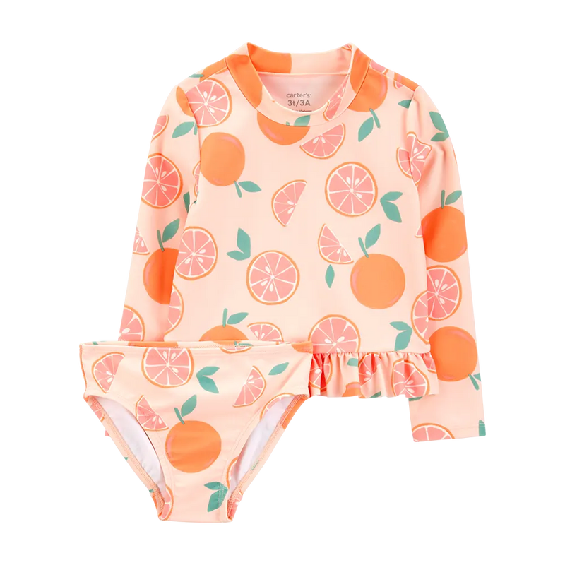 Traje de baño de 2 piezas anti-UV para niña Carter's - Naranja