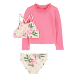 Maillot de Bain 3 Pièces Anti-UV Fille Carter's - Floral Rose