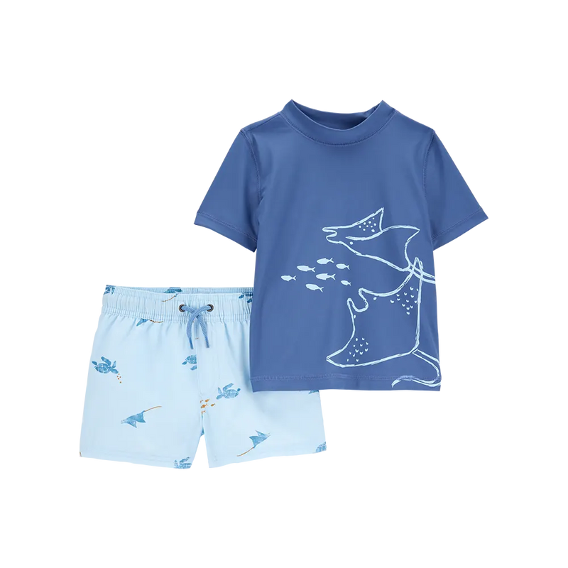 Maillot de Bain 2 Pièces Anti-UV Garçon Carter's - Bleu