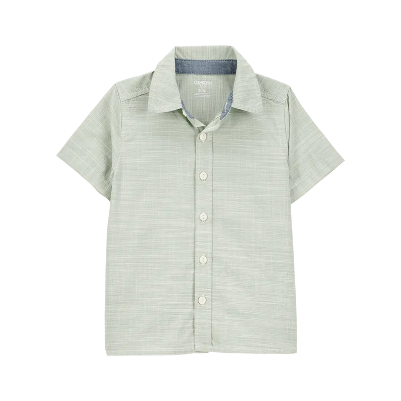 Chemise Boutonnée à Manches Courtes Garçon OshKosh - Vert