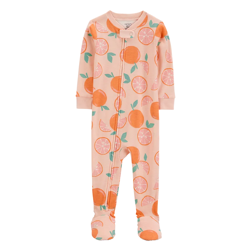 Carter's Girl's Cotton Sleeper - Orange