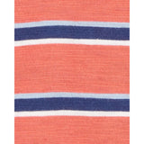 Carter's Boy's Striped Cotton Henley - Orange & Blue