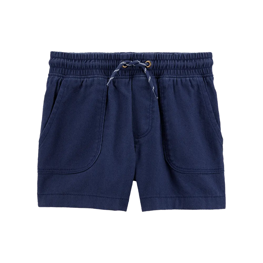 Short en sergé à enfiler pour garçon - Bleu marine