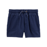 Short en sergé à enfiler pour garçon - Bleu marine