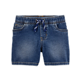 Short en jean à enfiler pour garçon - Bleu marine