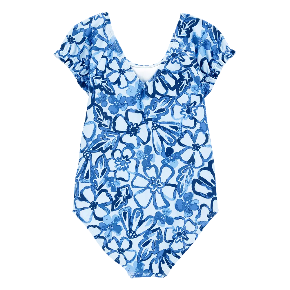 Maillot de bain 1 pièce floral pour fille