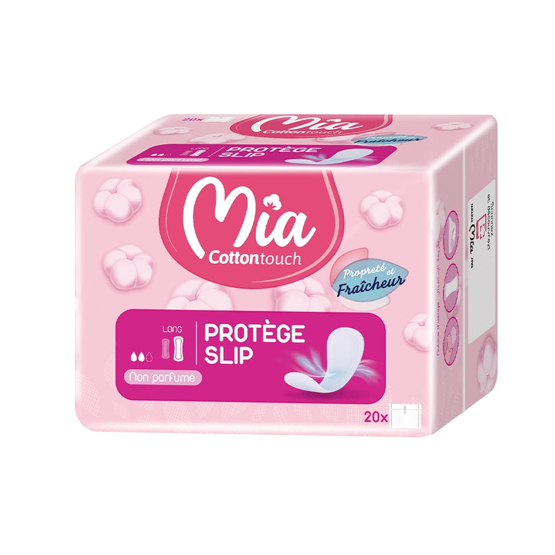 Mia Cotton Touch Protège Slip Long Non Parfumé - 20 Unités