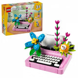 Lego Typewriter with Flowers 8A+