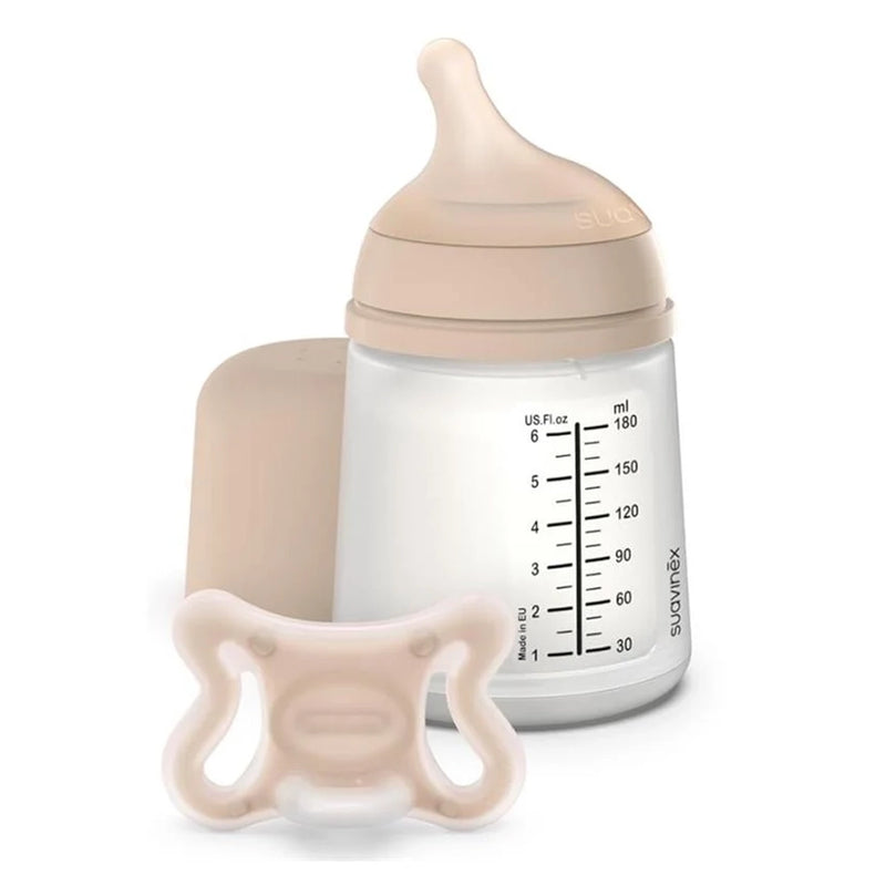 Suavinex Kit de Démarrage Zero.Zero Biberon 180ml + Sucette 2/2 Mois