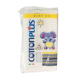 Cotton Plus carrés de coton bébé extra large, sachet de 60