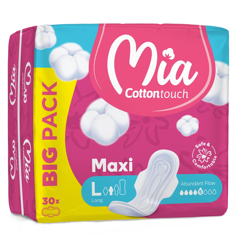 Mia Serviette Hygiénique Maxi Long - 30 Unités