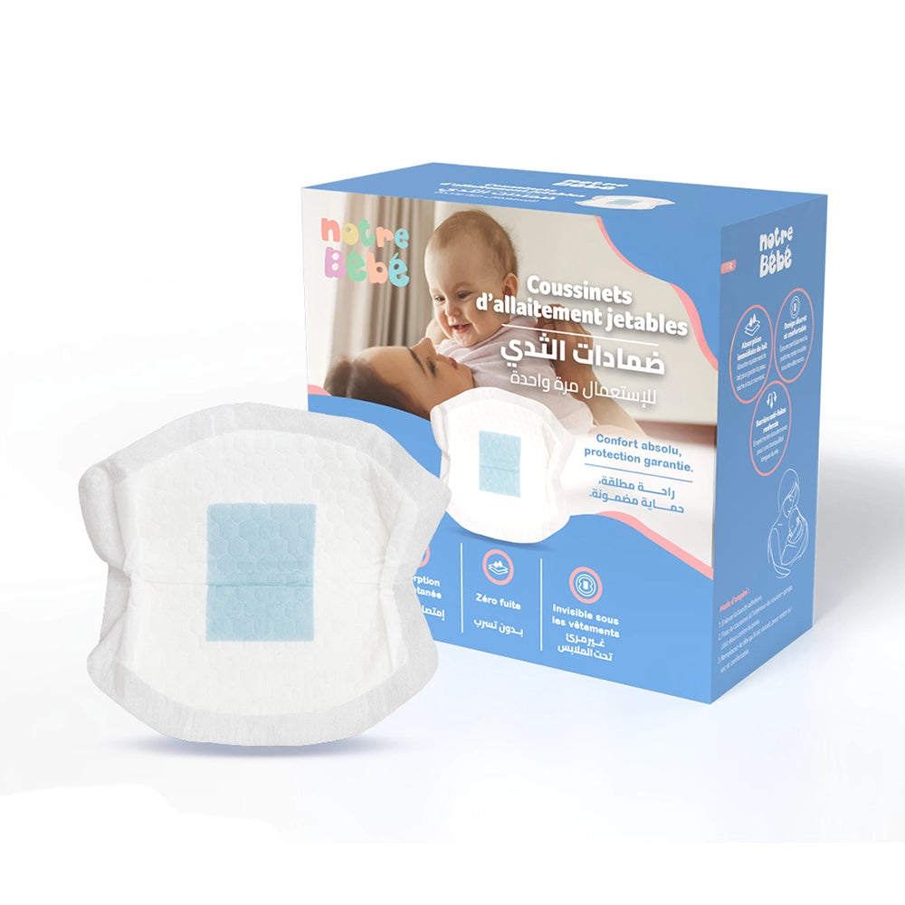 Notre Bébé Coussinets d'Allaitements Jetables Technologie SAP Blue - 30 Pièces