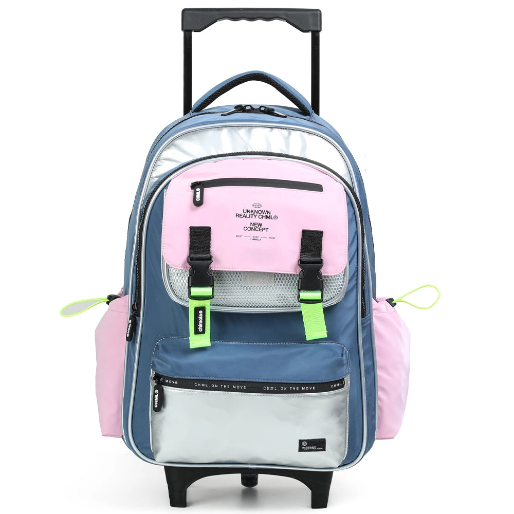 Chimola Sac à Dos à Roulettes Colorblock 48cm - Blue