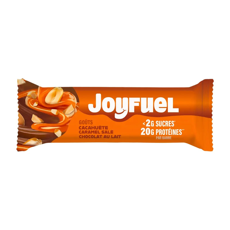 Joyfuel Barre Protéine Chocolat au Lait Cacahuète Caramel Salé - 55g