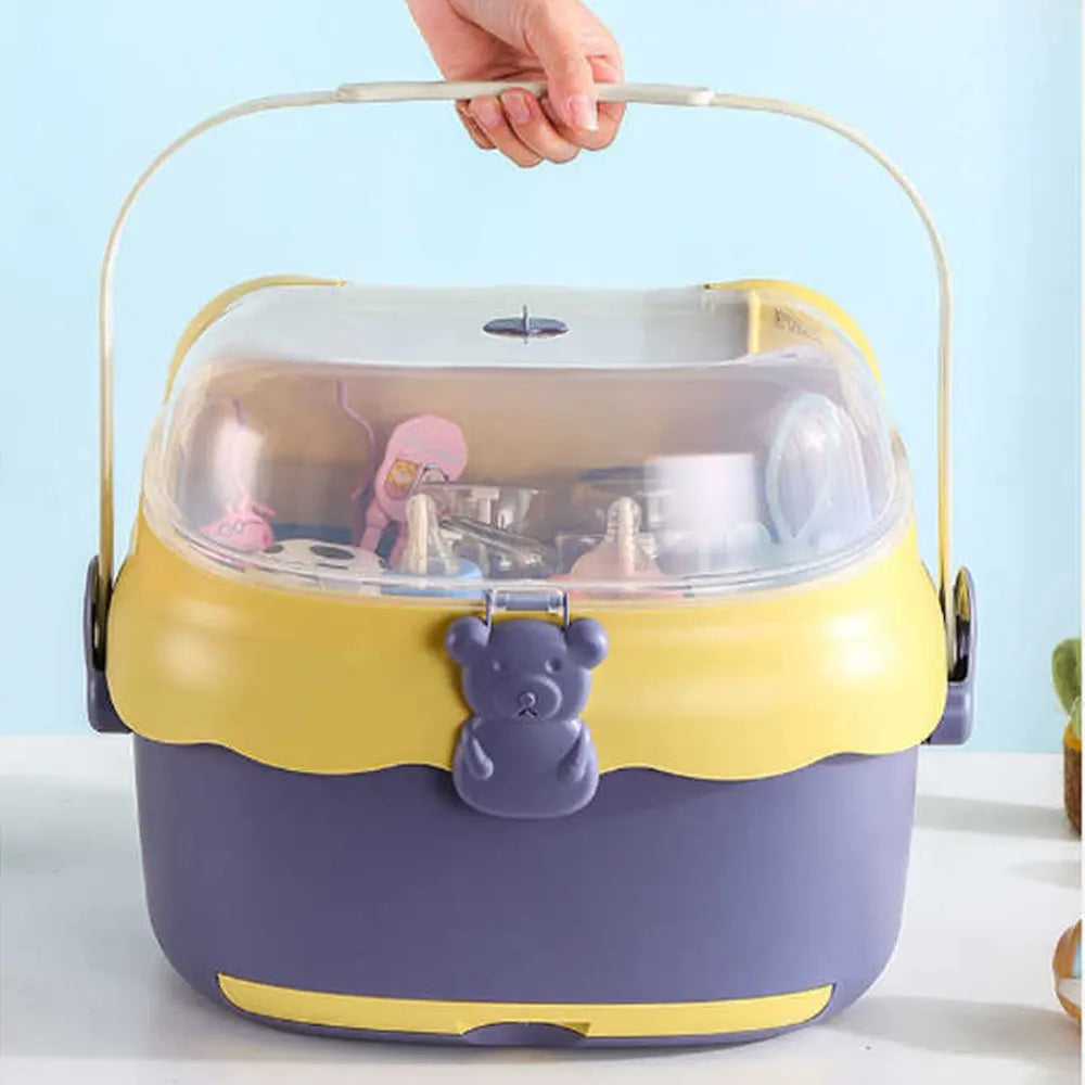 Boîte de  Rangement Portable pour Accessoires de Bébé – Motif Ours