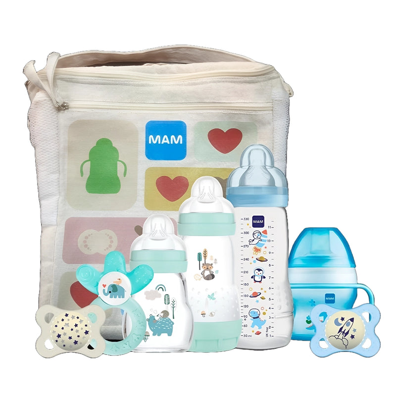 Sac Grow Up With Mam : Lot de Biberons + Sucettes + Anneau de Dentition