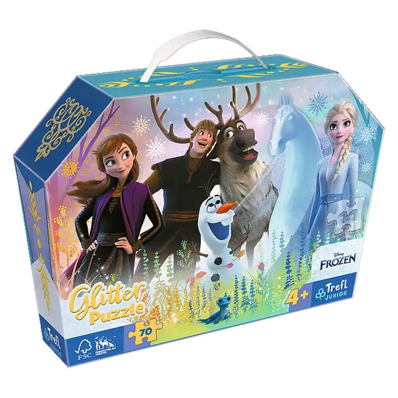 Trefl Puzzle Glitter la Reine des Neiges 70 Pièces - 4A+