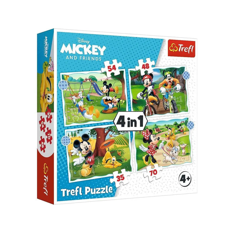 Trefl Puzzle 4en1 La belle Journée de Mickey Mouse - 4A+