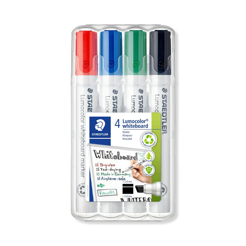 Staedtler Lot de 4 Marqueurs Whiteboard Lumocolor® 351 B Biseautée