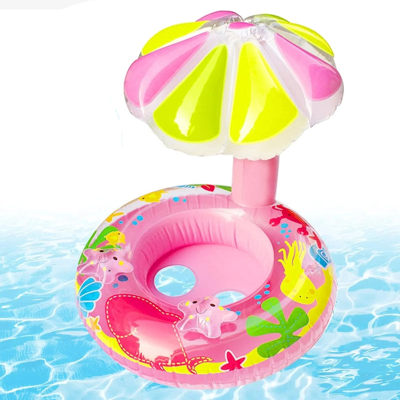 Bouée Siège Bébé avec Ombrelle - Fleur Marins