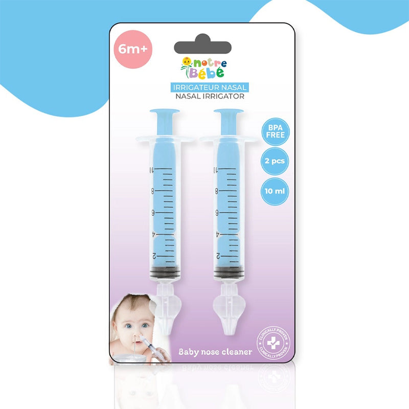 Notre Bébé Pack de 2 Seringues Nasales - Bleu