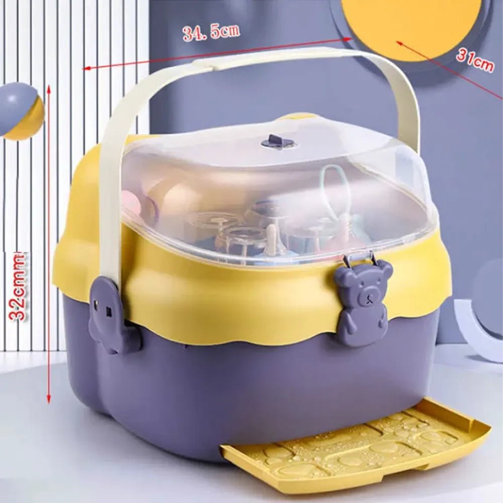 Boîte de  Rangement Portable pour Accessoires de Bébé – Motif Ours