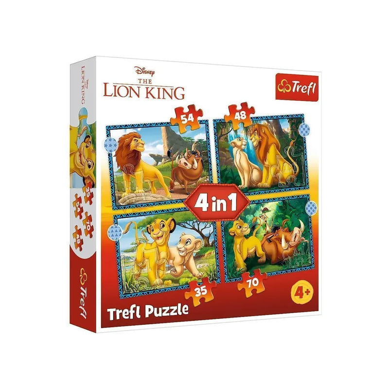 Trefl Puzzle 4en1 Les Aventures du Roi Lion - 4A+