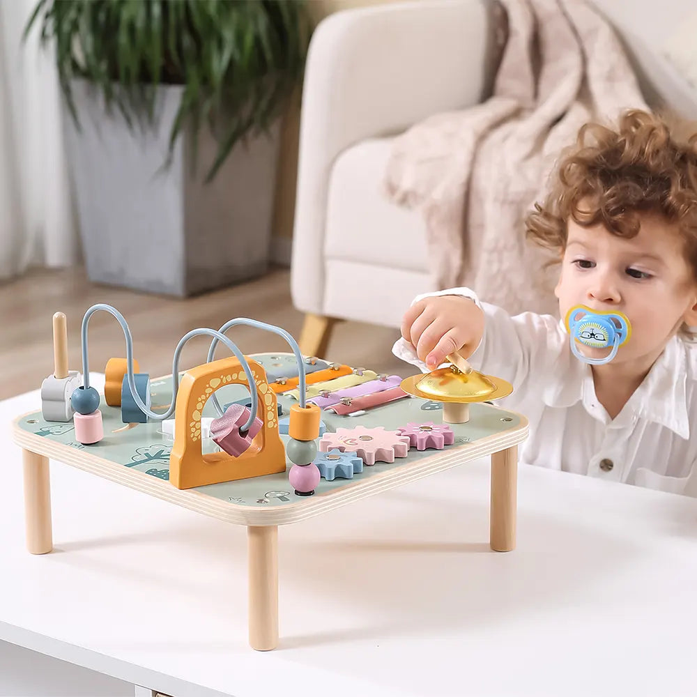 Viga Toys PolarB Table d'Activité Multifonctions en Bois 18M+