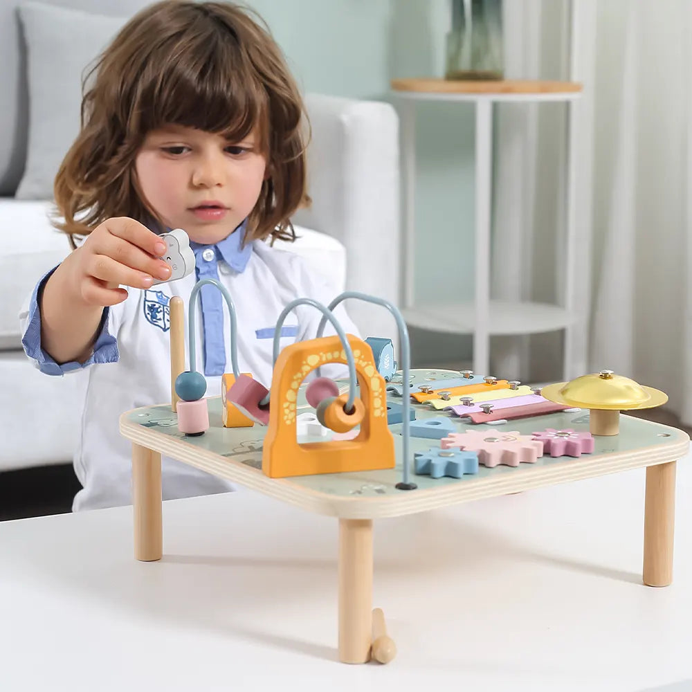 Viga Toys PolarB Table d'Activité Multifonctions en Bois 18M+