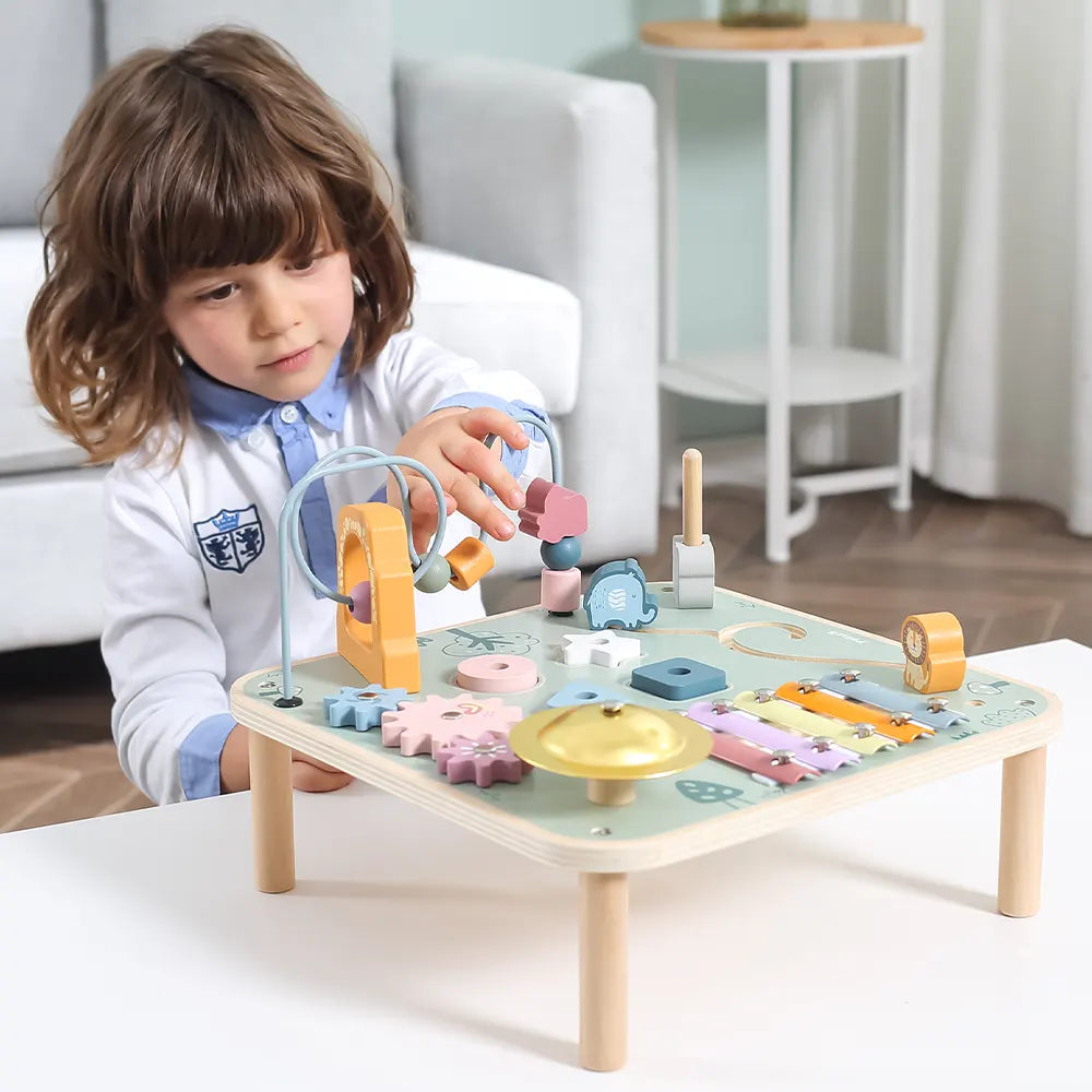 Viga Toys PolarB Table d'Activité Multifonctions en Bois 18M+