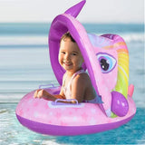 Bouée Bateau pour Bébé avec Pare-Soleil 12M+ - Violet