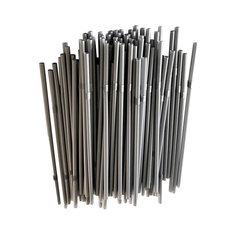 Lot de 80 Pailles en Plastique - Gris