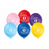 Lot de 6 Ballons en Latex Imprimés 0 - 30cm