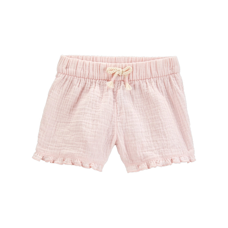 Short en Gaze à Volants Fille Carter's - Rose Pastel