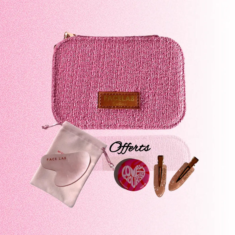 Facelab Coffret Gua Sha Coeur - Quartz Rose