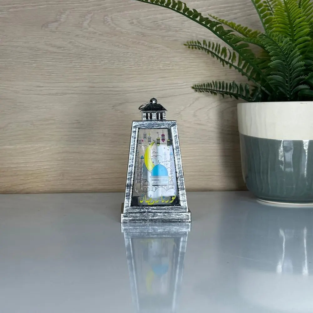 Lámpara de mesa decorativa Lantern para Ramadán - Gris