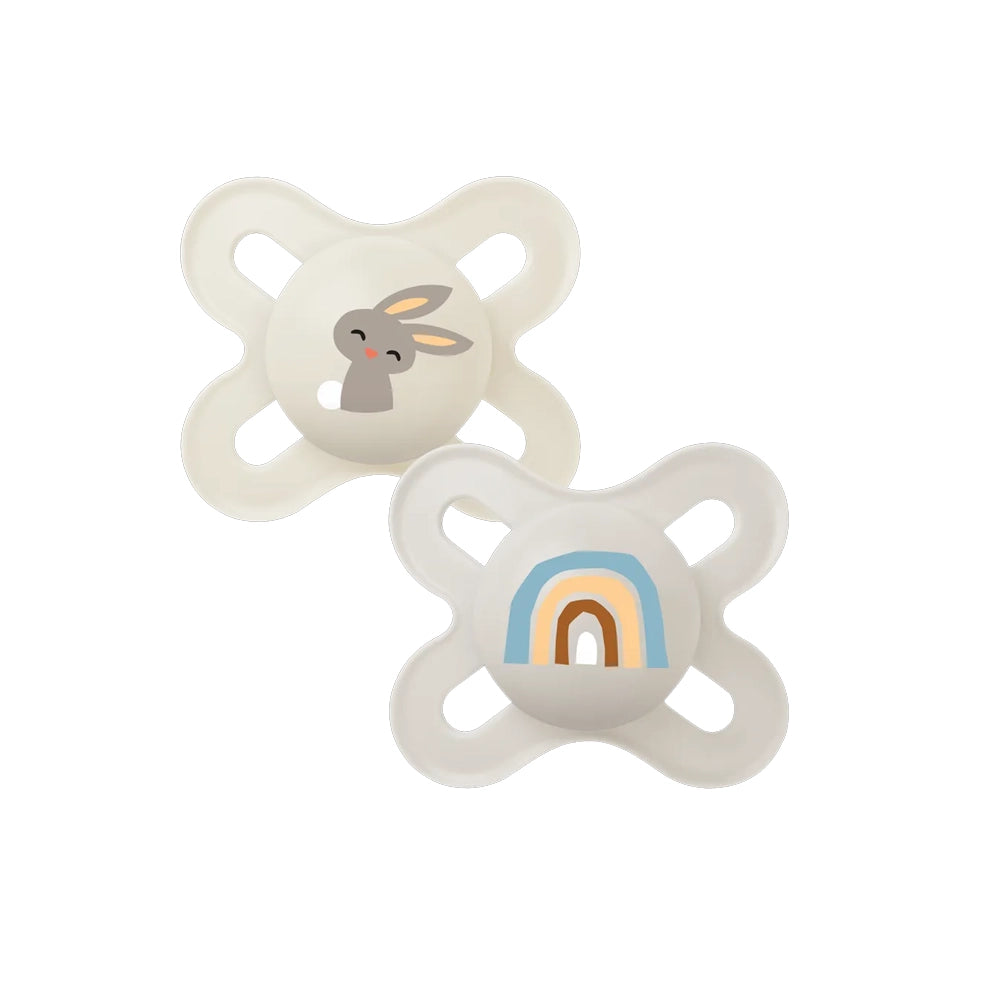 Set of 2 MAM Start Forest Pacifiers 0-2 Months - Grey & Beige